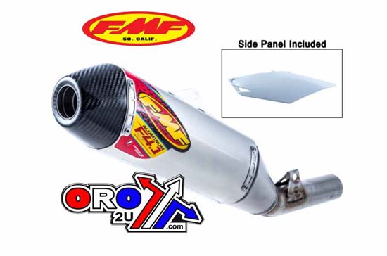 Picture of 13-16 CRF450 F4.1 ALUM/CARBON CAP SILENCER + LEFT SIDE PANEL 041507