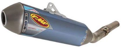 Picture of 09-10 LTZ400 F4.1 SS ANOD BLUE FMF 043213 FACTORY SILENCER