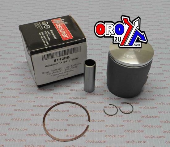 Picture of PISTON KIT 95-97 KX125 54.00 B WOSSNER 8112DB KAWASAKI MX