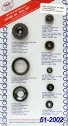 Picture of OIL SEAL SET 94-05 KX125 12pcs K&S 51-2002 ENGINE SET