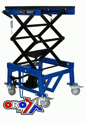 Picture of WHEEL ABOUT LIFT HYD 145 KGS BLUE/BLACK Hydraulic SCISSOR MAX LIFT WEIGHT 145KG