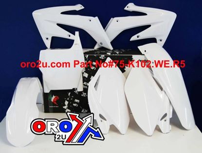 Picture of PLASTIC KIT/5 06-07 CRF250 WHT WHITE RACETECH KITCRF-BN0-508