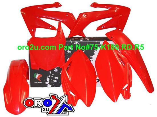 Picture of PLASTIC KIT 08-09 CRF250 RED RACETECH KITCRF-RS0-588