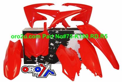 Picture of PLASTIC KIT/5 CRF250/450 11-12 RED RACETECH KITCRF-RS0-516