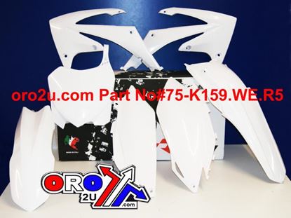 Picture of PLASTIC KIT/5 CRF25/450R 11-12 WHITE RACETECH KITCRF-BN0-516