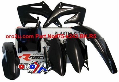 Picture of PLASTIC KIT/5 CRF450R 2004 BLACK RACETECH KITCRF-NR0-505