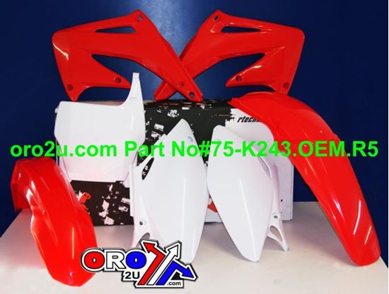 Picture of PLASTIC KIT/5 CRF450R 2004 OEM RACETECH KITCRF-OEM-505