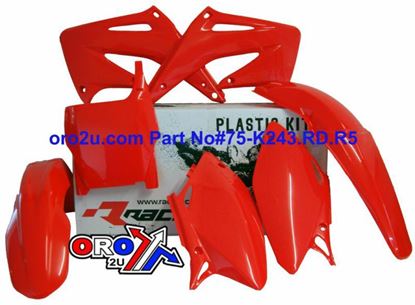Picture of PLASTIC KIT/5 CRF450R 2004 RED RACETECH KITCRF-RS0-505