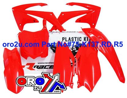Picture of PLASTIC KIT/5 CRF450 09-10 RED RACETECH KITCRF-RS0-513