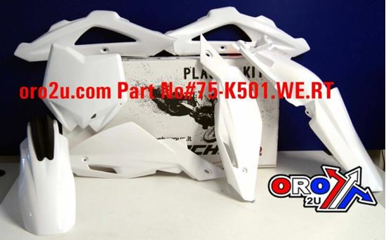 Picture of PLASTIC KIT/5 HUSQVARNA 08-10 RACETECH KITHSQ-BN0-502 WHITE