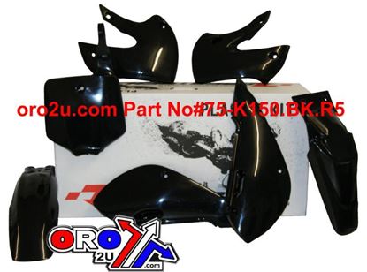 Picture of PLASTIC KIT/5 KX65 01-16 BLACK RACETECH KITKX0-NR0-508