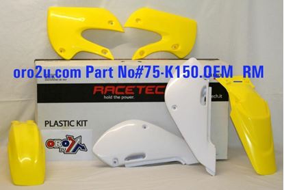 Picture of PLASTIC KIT/4 KX65 01-16 YELL RACETECH KITRM0-OEM-409
