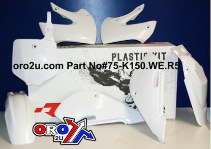 Picture of PLASTIC KIT/5 KX65 01-16 WHITE RACETECH KITKX0-BN0-508