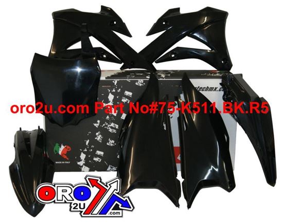 Picture of PLASTIC KIT/5 14-16 KX85 BLACK RACETECH KITKX0-NR0-518