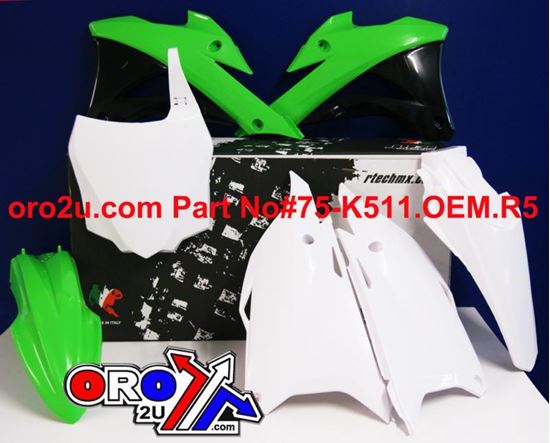 Picture of PLASTIC KIT/5 14-16 KX85 OEM RACETECH OEM KITKX0-OEM-518