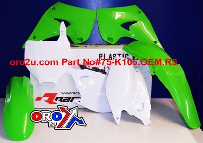 Picture of PLASTIC KIT/5 KX125/250 03-08 RACETECH KITKX0-OEM-503