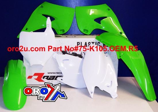 Picture of PLASTIC KIT/5 KX125/250 03-08 RACETECH KITKX0-OEM-503