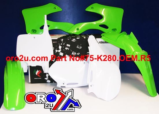 Picture of PLASTIC KIT/5 99-02 KX125/250 OEM RACETECH KITKX0-OEM-501