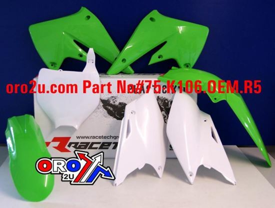 Picture of PLASTIC KIT/5 04-05 KXF250 OEM RACETECH KITKXF-OEM-504