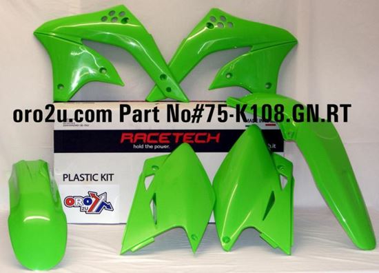 Picture of PLASTIC KIT/4 06-08 KXF450 GRN RACETECH KITKXF-VE0-406