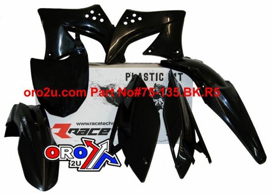 Picture of PLASTIC KIT/5 09-11 KXF450 BLACK RACETECH KITKXF-NR0-510