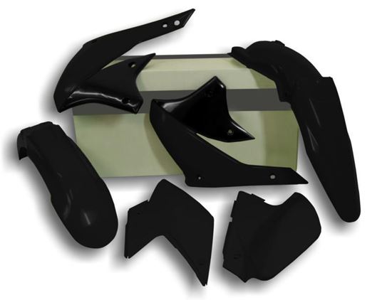 Picture of PLASTIC KIT 07-15 KLX450 BLACK RACETECH KITKLX-NR0-407