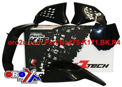 Picture of PLASTIC KIT/4 12-15 KTM SX65 BLACK RACETECH KITKTM-NR0-511
