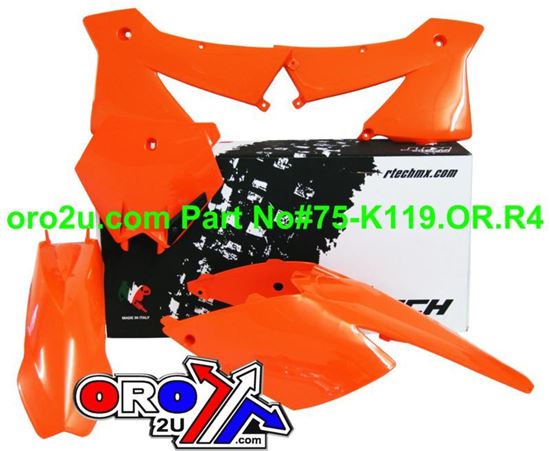 Picture of PLASTIC KIT/4 04 KTM125-525 RACETECH KITKTM-AR0-503