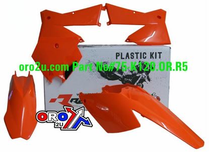 Picture of PLASTIC KIT/4 KTM 05-06 ORANGE RACETECH KITKTM-AR0-504