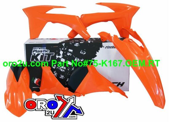 Picture of PLASTIC KIT KTM EXC 2012-13 RACETECH KITKTM-OEM-412