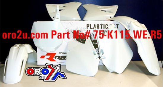 Picture of PLASTIC KIT/5 01-11 RM125/250 WHITE RACETECH KITRM0-BN0-502