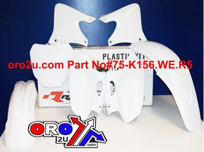 Picture of PLASTIC KIT/5 00-02 YZF250/426 WHITE RACETECH KITYZF-BN0-506