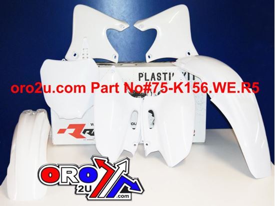 Picture of PLASTIC KIT/5 00-02 YZF250/426 WHITE RACETECH KITYZF-BN0-506