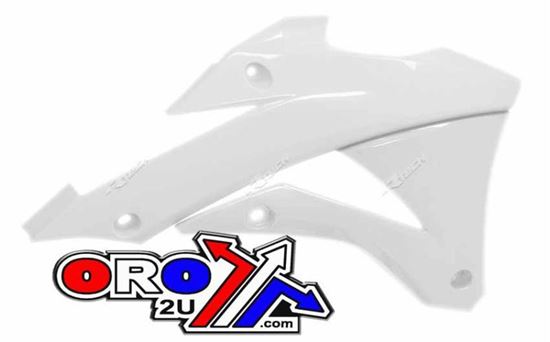 Picture of RADIATOR SCOOPS 14-16 KX85 WHITE RACETECH CVKX0BN0014