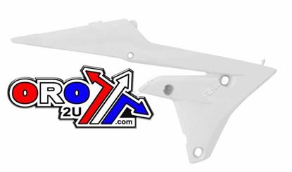 Picture of 2014 YZF250/450 LOWER RAD SCOOPS WHITE RACETECH CVYZFBNLO14