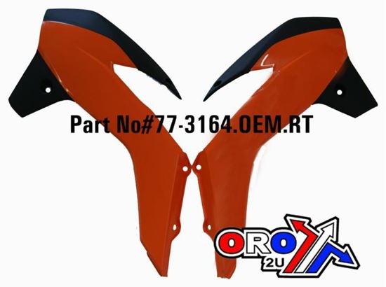 Picture of 13-16 KTM85 RAD SCOOPS OEM ORANGE/BLACK RACETECH CVKTMAR0985