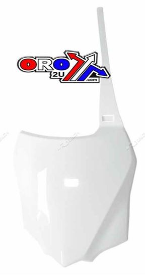 Picture of FRONT PLATE 14-16 KX85 WHITE RACETECH TBKX0BN0014