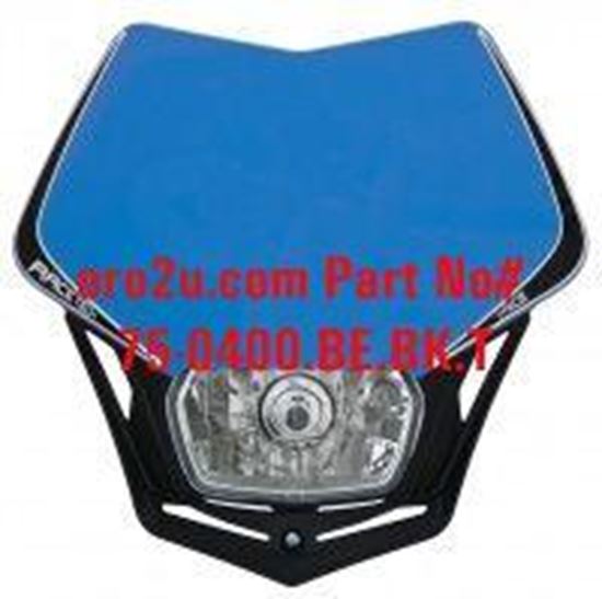 Picture of V-FACE HEADLIGHT TM BE/BK RACETECH