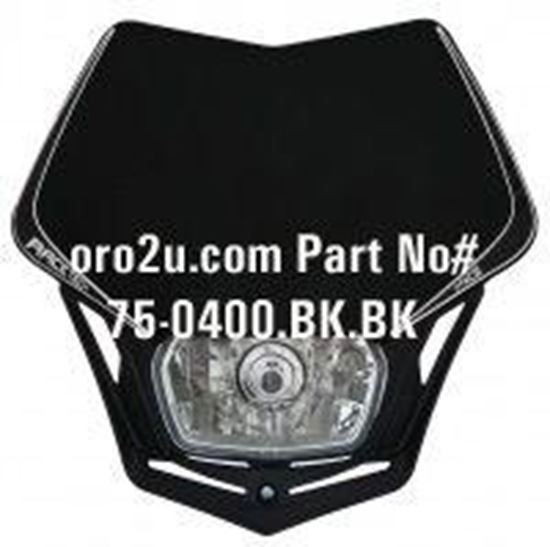 Picture of V-FACE HEADLIGHT BLACK RACETECH MASKNR00008