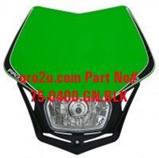 Picture of V-FACE HEADLIGHT GREN/BLK RACETECH