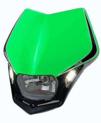 Picture of V-FACE LED HEADLIGHT RACETECH MASKVENR009 GREEN/BLACK