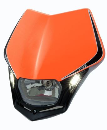 Picture of V-FACE LED HEADLIGHT RACETECH MASKARNR009 ORANGE/BLACK