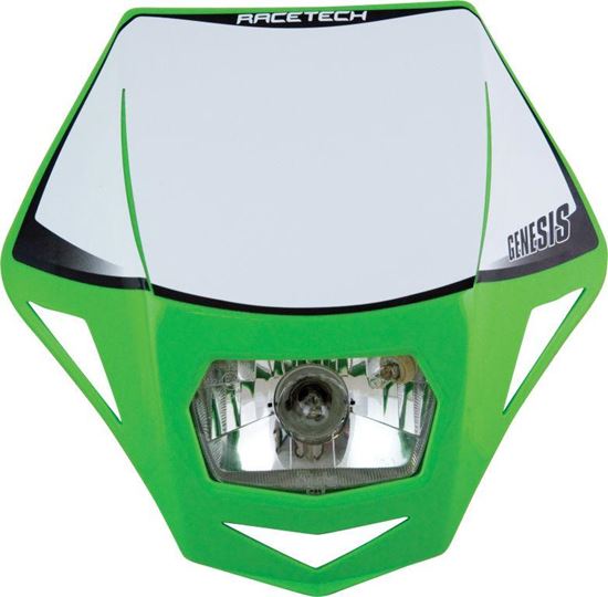 Picture of GENESIS HEADLIGHT KX GREEN RACETECH MASKVE00006 KX GREEN