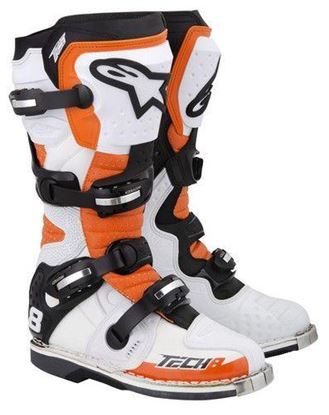 Picture of TECH-8 RS ORANGE/WHITE 43 ALPINESTAR BOOTS MOTOCROSS