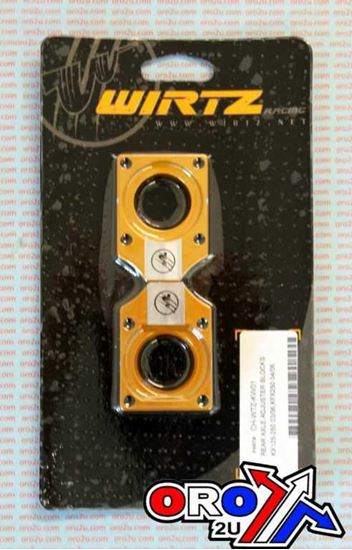 Picture of AXLE BLOCKS KX KXF KLX GOLD WIRTZ CH-WTZ-KW01