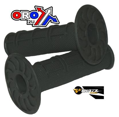 Picture of SOFT MX GRIPS 50/50 BLACK WIRTZ PU-003 22/25mm