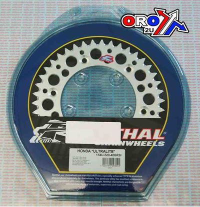 Picture of REAR SPROCKET RENTHAL CR XR ULTRALITE 154-520-40 SILVER