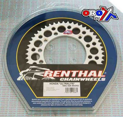 Picture of REAR SPROCKET RENTHAL 189 ULTRALITE 189-428-49 SILVER