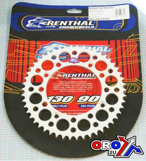 Picture of REAR SPROCKET RENTHAL 189 ULTRALITE 189-428-50 SILVER