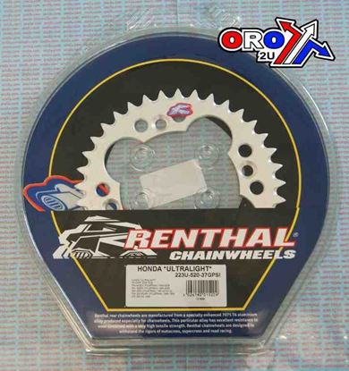Picture of REAR SPROCKET RENTHAL ATV ULTRALITE 223-520-37 SILVER